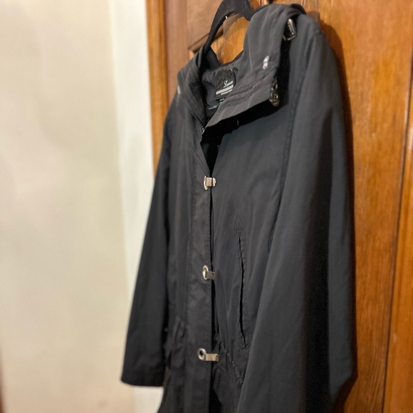 RALPH LAUREN Black Lined Hooded Pockets Zip Hooks Windbreaker Jacket size small - Picture 4 of 8